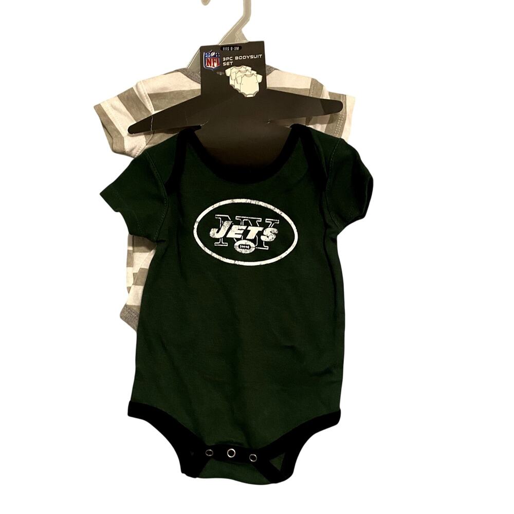 Newborn NY Jets Bodysuits NWT 0–3 Months – 2-Pack Short Sleeve NFL Baby Fan Gear